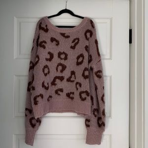 pink and magenta storia leopard sweater